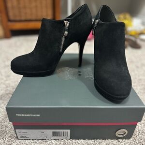Vince Camuto Black Suede Heeled Boots